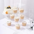 thumbnail image 5 of Efavormart 12" Heavy Duty Acrylic Square 4-Tier Cake Stand, Dessert Display Cupcake Holder, 5 of 10