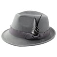 thumbnail image 2 of CFMIURAN Cowboy Hat, Unisex Classic Short Brim Fedora Hat - Felt Manhatta Style with Fea-Ther Band, Wool Blend Dress Hat for Men and Women, Vintage Wedding Party Daily Wear Accessory, 2 of 3