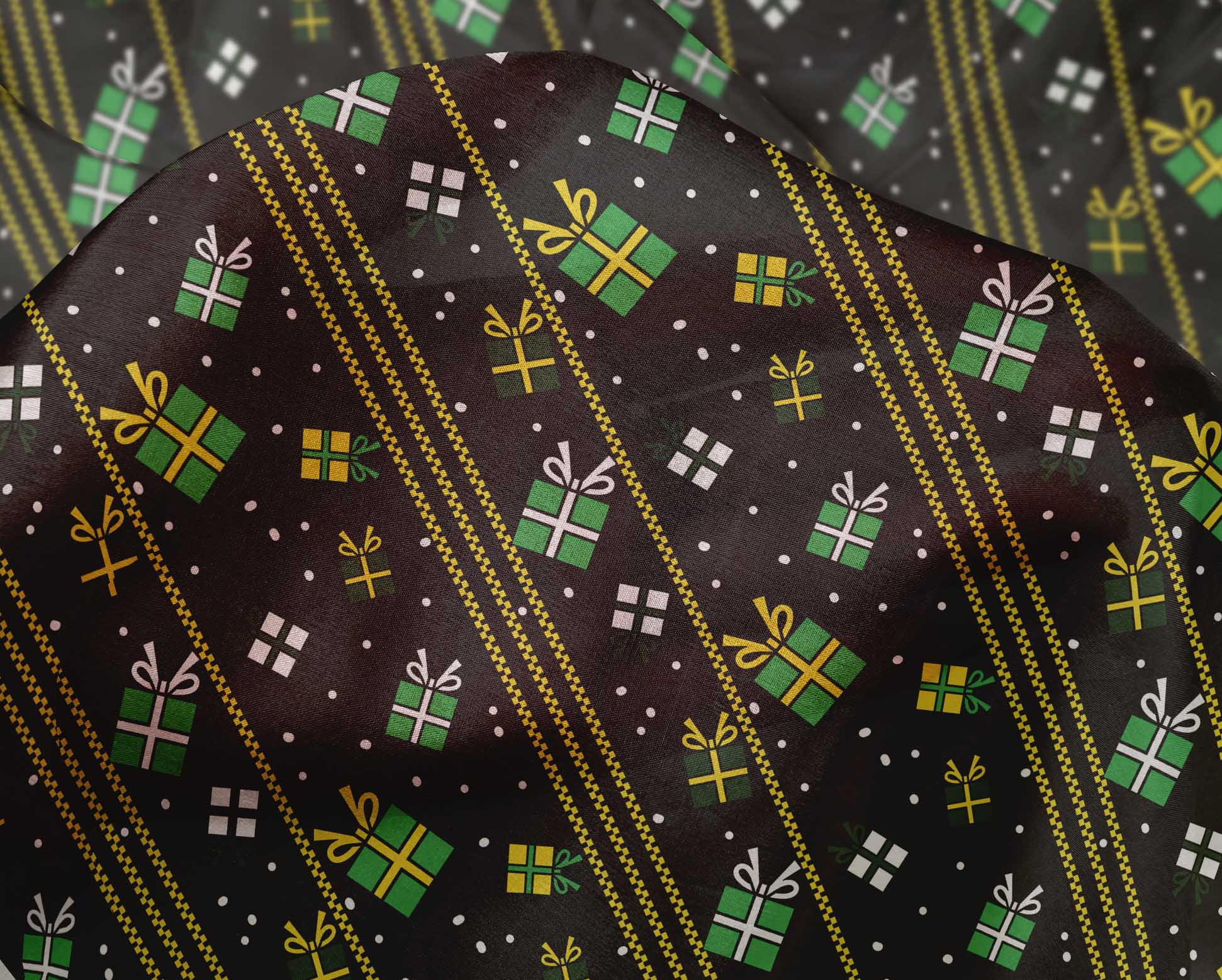 oneOone Silk Tabby Black Fabric Merry Christmas Sewing Fabric By The Yard Printed Diy Clothing Sewing Supplies 42 Inch Wide-G97