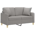 thumbnail image 3 of vidaXL Sectional Sofa Couch with Pillows and Cushions for Living Room Fabric, 3 of 7
