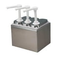 thumbnail image 4 of Dispensador de condimentos con bomba de 1,4 l, prensa manual desmontable, para jarabes y ensaladas. tres cabezas, 4 of 7