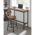 thumbnail image 1 of VASAGLE Taburete Alto, Juego de 2, Taburetes Altos de Cocina, con Respaldo, Estructura de Acero, Asiento de 62,5 cm de Altura, Fácil Montaje, Estilo Industrial, Marrón Rústico y Negro, 1 of 5