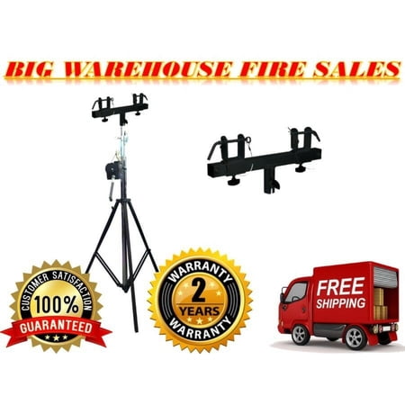 DJ Pro Lighting 10 Foot Crank Light Stand & Square Truss T-Bar Adapter