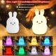 thumbnail image 2 of Luz de noche de conejo grande Luz de noche de bebé Lámpara para niños Luz de noche LED 9 colores Luz de noche de bebé Luz de noche de silicona USB Regalo para adultos Regalo de Navidad para niños, 2 of 5