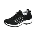 thumbnail image 1 of YOUYEDIAN Chaussures Orthopédiques pour Femmes 2026 Robe à Enfiler Antidérapantes Espadrilles en Maille Printemps Marche Confortables Bout Fermé Chaussures avec Soutien de la Voûte Plantaire (Noir), 1 of 5