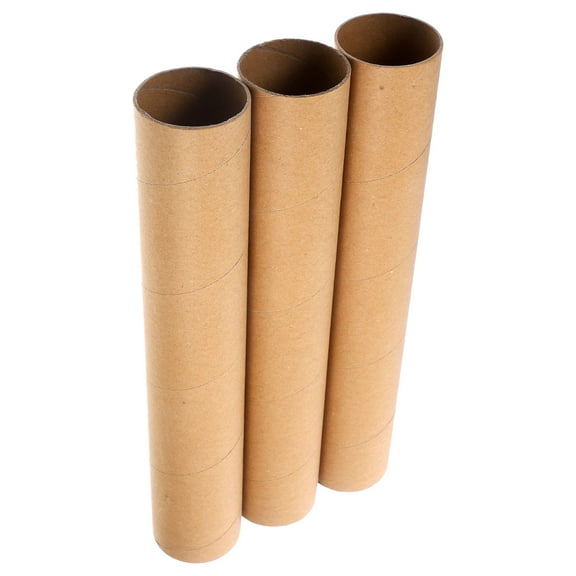 SOPOTUTU Kraft Paperboard Tubes 3-Pack Light Brown Storage Tubes for Classroom and Home Organization