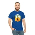 thumbnail image 4 of Scream emoji graphic t shirt smiley face t shirt Unisex Heavy Cotton Tee, 4 of 8