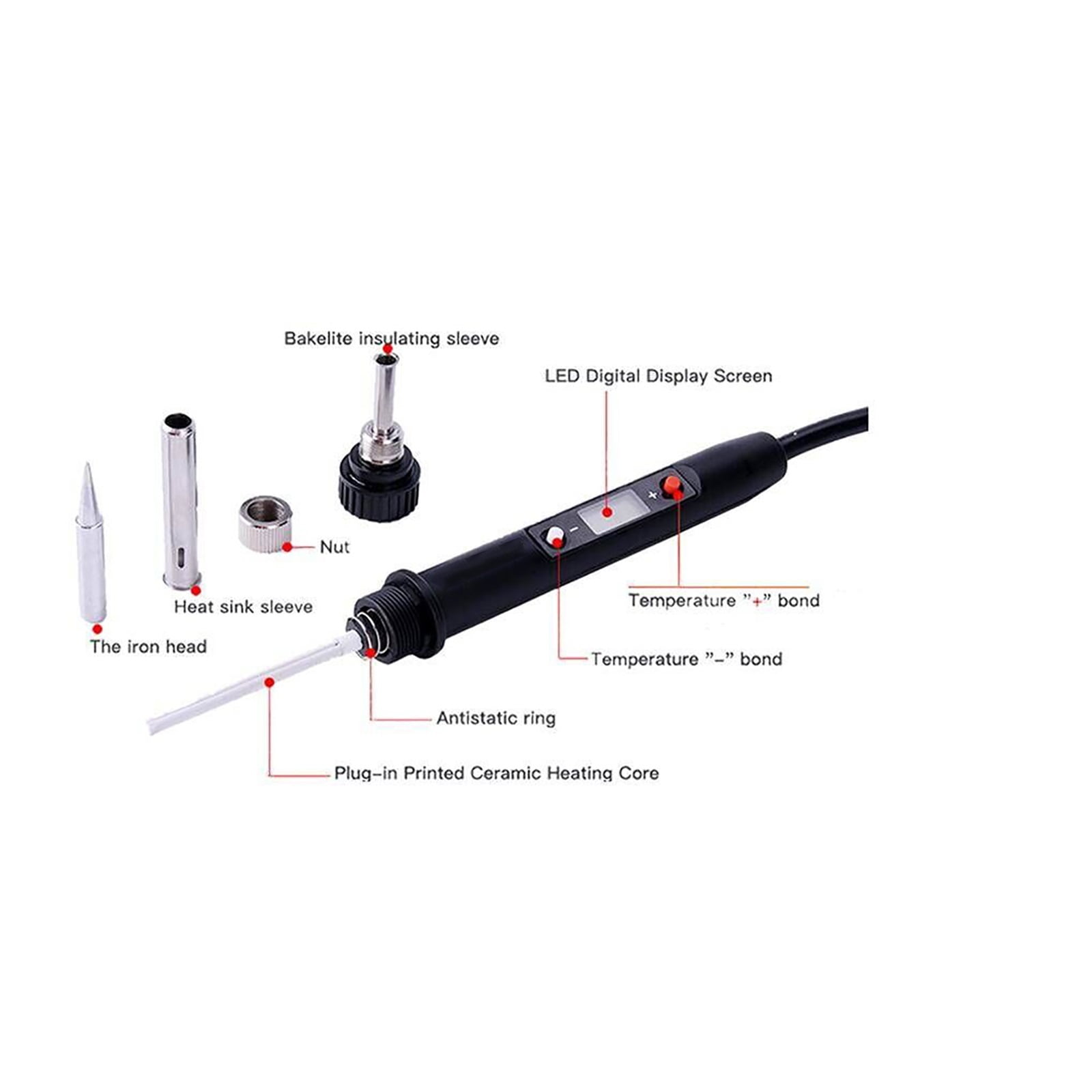 Digital Soldering Iron,80W Soldering Iron For Soldering Adjustable, Temperature Repair Rework Tool ,Accurate Temperature Control