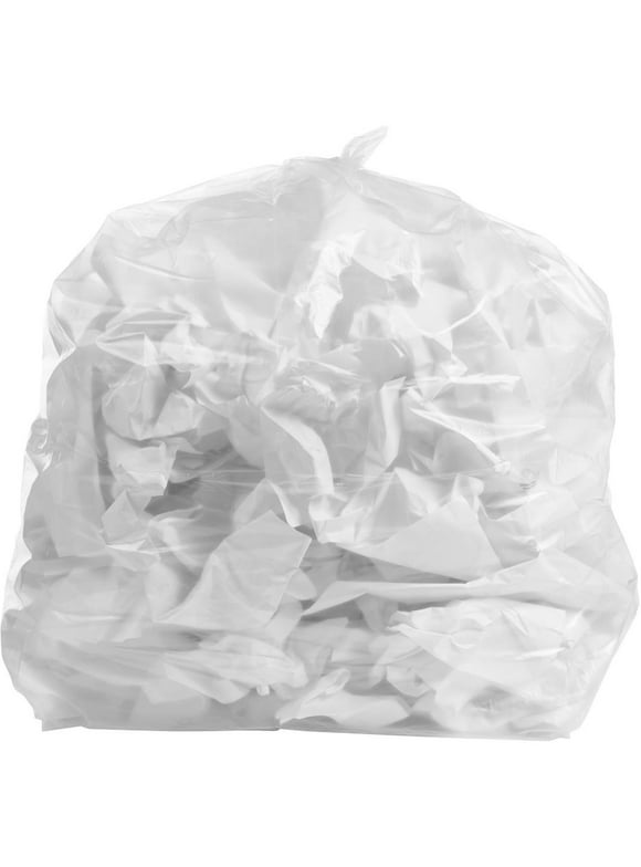 PlasticMill 4 Gallon High Density Clear Garbage Bag,6 MICRON,17x18,100/Case