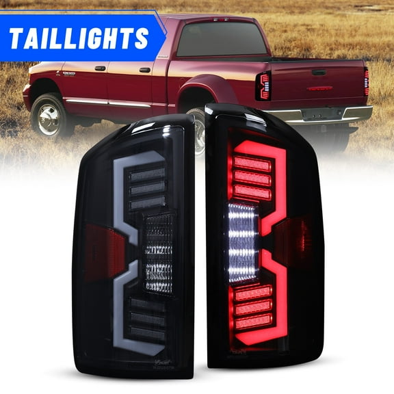 Smoked Lens LED Tail Lights For 2007-2008 Dodge Ram 1500 and 2006-2009 Dodge Ram 2500/3500 w/LED Sequential Turn Signal Lights