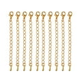 thumbnail image 1 of Rongfmy 10 Pieces 70 mm Jewelry Chain Crimp End Caps Beads Lobster Clasps Extended Gold, 1 of 7
