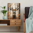 thumbnail image 5 of Qisvanset Framed Canvas Wall Art 12x16 Inch Floral Deer Rustic Wildlife Home Office Art, 5 of 5