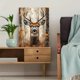 thumbnail image 5 of Qisvanset Framed Canvas Wall Art 12x16 Inch Floral Deer Rustic Wildlife Home Office Art, 5 of 5