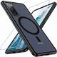 thumbnail image 1 of wonima11 Defender Case for Samsung Galaxy S23 Ultra, Heavy Duty Shockproof Dustproof 3 in 1 Rugged Protective Bumper Cover, Military Grade Drop Protective Phone Case (Black), 1 of 1