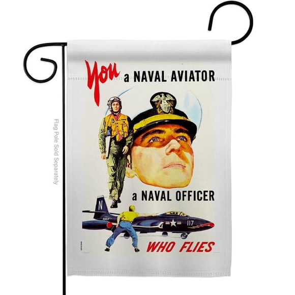 US Brotherhood G183017-BO 13 x 18.5 in. You a Naval Officer Garden Flag with Armed Forces Navy Double-Sided Decorative Vertical Flags House Decoration Banner Yard Gift