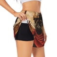 thumbnail image 2 of Haiem Western French Bulldog Cowboy Women's 2 in 1 Running Shorts - Lightweight Athletic Workout Gym Yoga Breathable Sports Shorts Liner with Phone Pockets-Large, 2 of 9