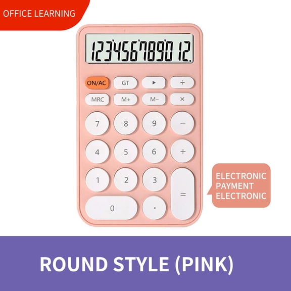 12-Digit Basic Calculator for School,Portable Basic Office Calculator for Adults,Pockets Size Student's Handheld Calculator,Perfect for Daily Use In Offices,Businesses,Students
