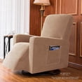 thumbnail image 4 of Subrtex Housse Extensible pour Fauteuil Inclinable 1 Pce, Housse Texturée à Carreaux avec Poches, 4 of 6