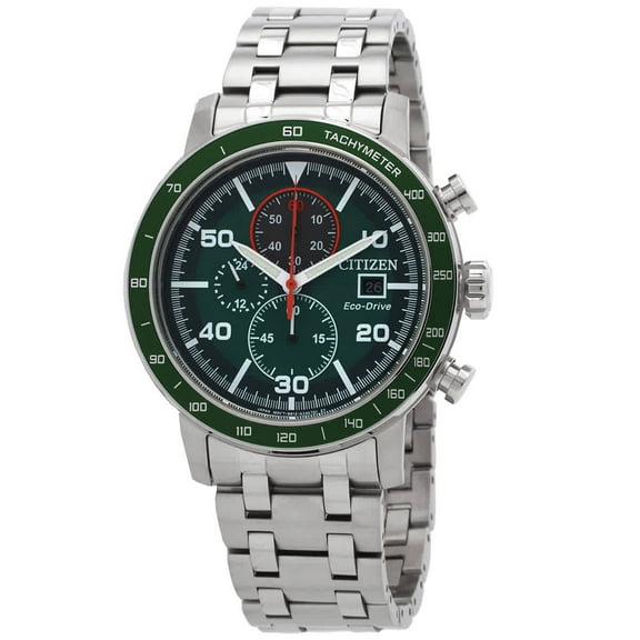 Citizen Brycen Chronograph Eco-Drive Green Dial Men's Watch CA0851-56X