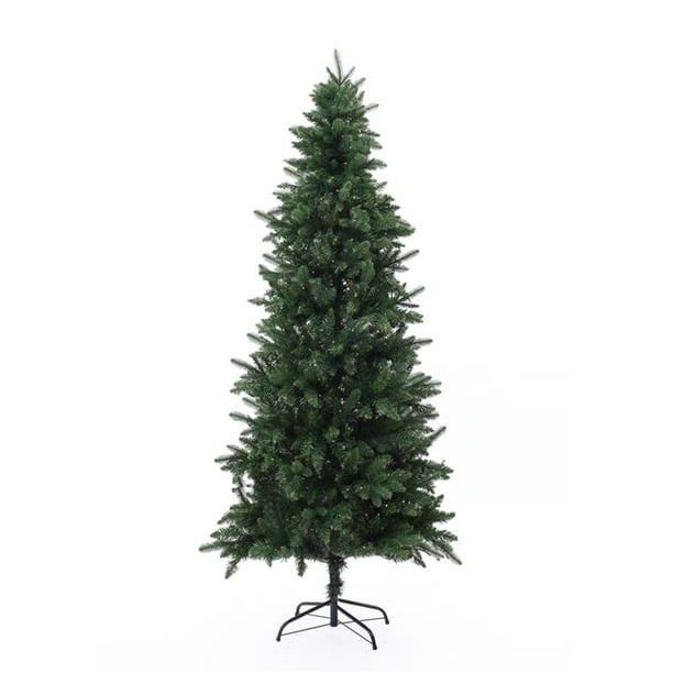 LuxenHome WHAP1649 7 ft. Pre Lit LED Artificial Slim Pine