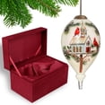 thumbnail image 4 of CC Christmas Decor Oh Come All Ye Faithful Cardinal Bird House Glass Finial Christmas Ornament - 6", 4 of 5