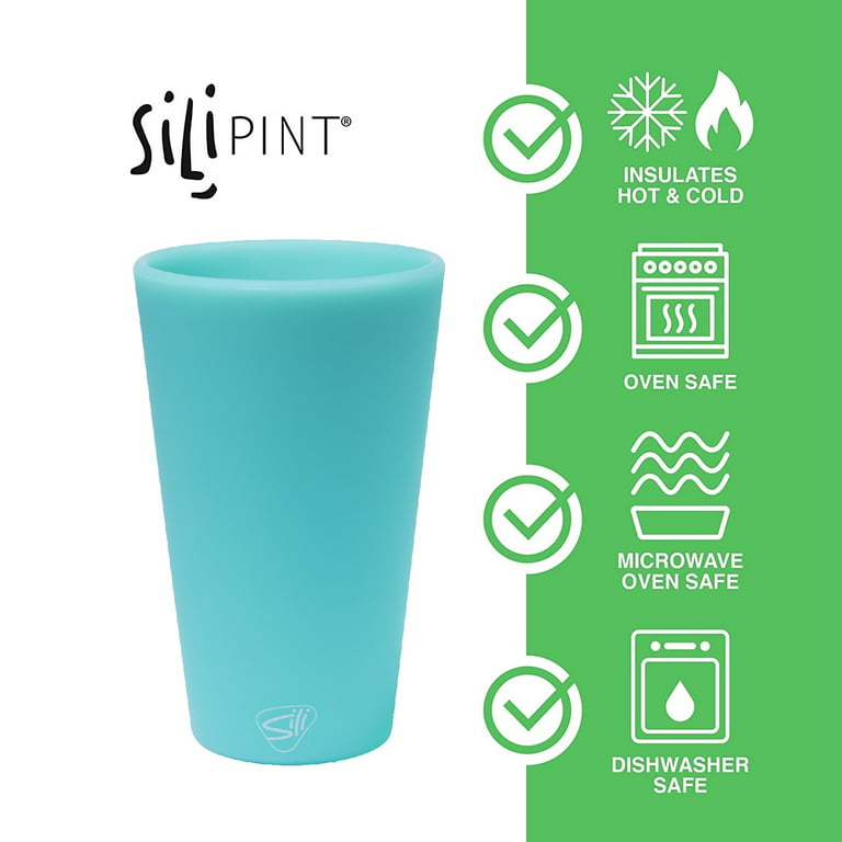 Silipint Silicone Pint Glasses, Unbreakable & Reusable 16-Ounce Silicone  Cups for Indoor & Outdoors, Arctic Sky, Pack of 2