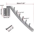 thumbnail image 2 of 2 Hooks Bar/clothing Hook, Wall Mounted Stainless Steel Coat Rack, Swing 180, Max Load 30kg, With 6 Rods, 2 of 5