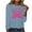 QR1-Blue, variant on VKOYWKM Breast Cancer Awareness T-Shirts for Women Breast Cancer Pink Ribbon T-Shirt Long Sleeve Crew Neck Breast Cancer Tops Fall Cancer Survivor Shirt