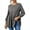 Dark Gray Shirts, variant on Womens Babydoll Tops Waffle 3/4 Long Sleeve Peplum Tunic Shirts Fall Casual Loose Fit Blouses Brown M
