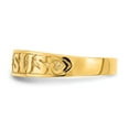 thumbnail image 3 of Solid 14k Yellow Gold Jesus Hearts Ring Band Size 5, 3 of 6