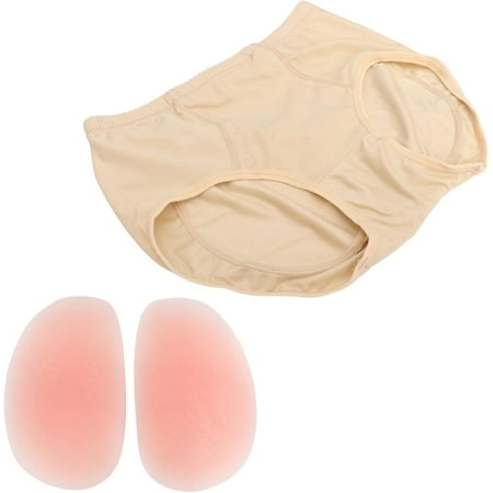 

ZAGHNRENJ 1 Pair Silicone Buttock Pad Silicone Pads Woman Butt Hip Enhancer Removable Buttock Enhancer Inserts for Women Push Up Panties ( Light Yellow ) L ACB-925