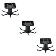 thumbnail image 4 of Moyic Gancho giratorio de 360 grados, autoadhesivo, sin perforaciones, con 6 ganchos, lazos para puerta de pared, bolsa, colgadores Negro 3Conjunto, 4 of 6