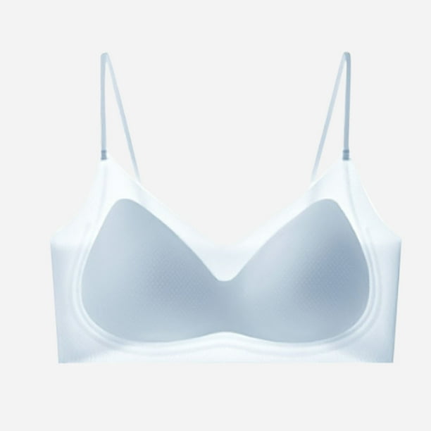 Sujetador de realce de color liso para mujer, lencería plegable y caída, blusa de poliéster para uso diario.