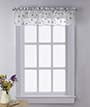 CHF Botanical Embroidery Tier Curtain Pair, Indoor Light Filtering, Rod Pocket, Polyester, Gray, 56"W x 36"L, Adult