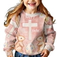 thumbnail image 2 of ITSAME Easter Sweatshirt for Girls, Round Neck Fashion Print Long Sleeve Festival Casual Comfortable Top Multicolor 14-15T, 2 of 6