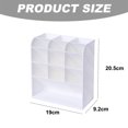 thumbnail image 2 of Organizador de escritorio con portalápices, organizador de pinceles de maquillaje y lápiz labial y accesorios, con 13 compartimentos, 20,5 x 19 x 9,2 cm, 2 of 5
