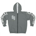 thumbnail image 5 of Original Gangster Gray with White Hoody AOP Unisex Zip Hoodie, 5 of 7