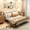Twin-White, variant on Asofer Full Upholstered Daybed with Trundle, Convertible Sofa Bed, Charging Station, Lockable Wheels & Storage Headboard, White