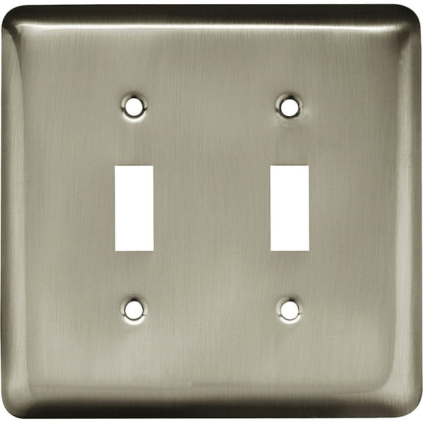 Brainerd Rounded Corner Double Switch Wall Plate, Available in Multiple