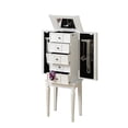 thumbnail image 4 of 16" X 10" X 40" White Mirror Jewelry Armoire, 4 of 4