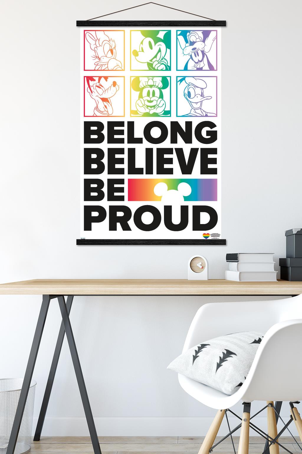 Disney Mickey Mouse - Belong Wall Poster with Magnetic Frame, 22.375" x 34"