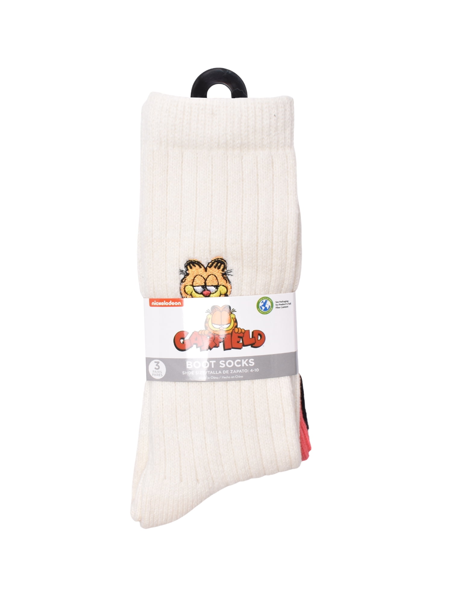 Paramount Garfield Women's' 3-Pack Boot Socks, Sock Size 9-11