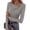 Grey, variant on PRETTYGARDEN Women's Long Sleeve T Shirts Asymmetrical Y2K Slim Fitted Going Out Trendy Tops Early Fall Fashion Clothing