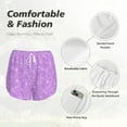 thumbnail image 6 of Lsque Lilac Glittering Printed Women's Running Shorts with Liner Pockets,Elastic Quick Dry Workout Athletic Gym Yoga Shorts,Womens High Waist Shorts-XX-Large, 6 of 9