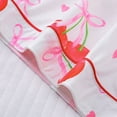 thumbnail image 6 of Conairie Pajamas for Women Set Valentines Cherry Print Cozy Button Down Shirt And Shorts Pj Set Lounge Soft Two Piece Holiday Sleepwear White L, 6 of 7