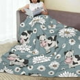 thumbnail image 6 of Flowers Daisy Blanket Throw Blanket Soft Fuzzy Travel Blanket for Bedroom Living Room Couch Office Car All Season Gift for Girls Boys Women Men 60"x50", 6 of 8