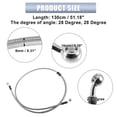 thumbnail image 5 of Unique Bargains 130cm M10 Car Hydraulic Brake Line Oil Pipe Fitting 28° 28° Stainless Steel for Motorcycle Silver Tone, 5 of 6