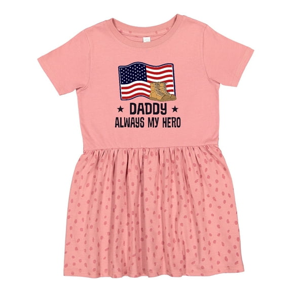 Inktastic Military Daddy Always My Hero Girls Toddler Dress