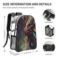thumbnail image 4 of Susaid Rainbow Scales Fantasy Dragon Print Clear Backpack See Through Transparent Plastic Clear Bookbags for School, College, Stadium,Work, 4 of 7