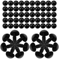 Black Plastic Decorative Toy Eyes for DIY Crafts and Decor 100 Pcs